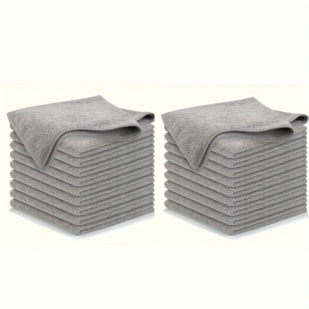 Ultra-Fine Microfiber Kitchen Towels – Soft, Absorbent & Stain-Removing (5/10/20pcs Set)