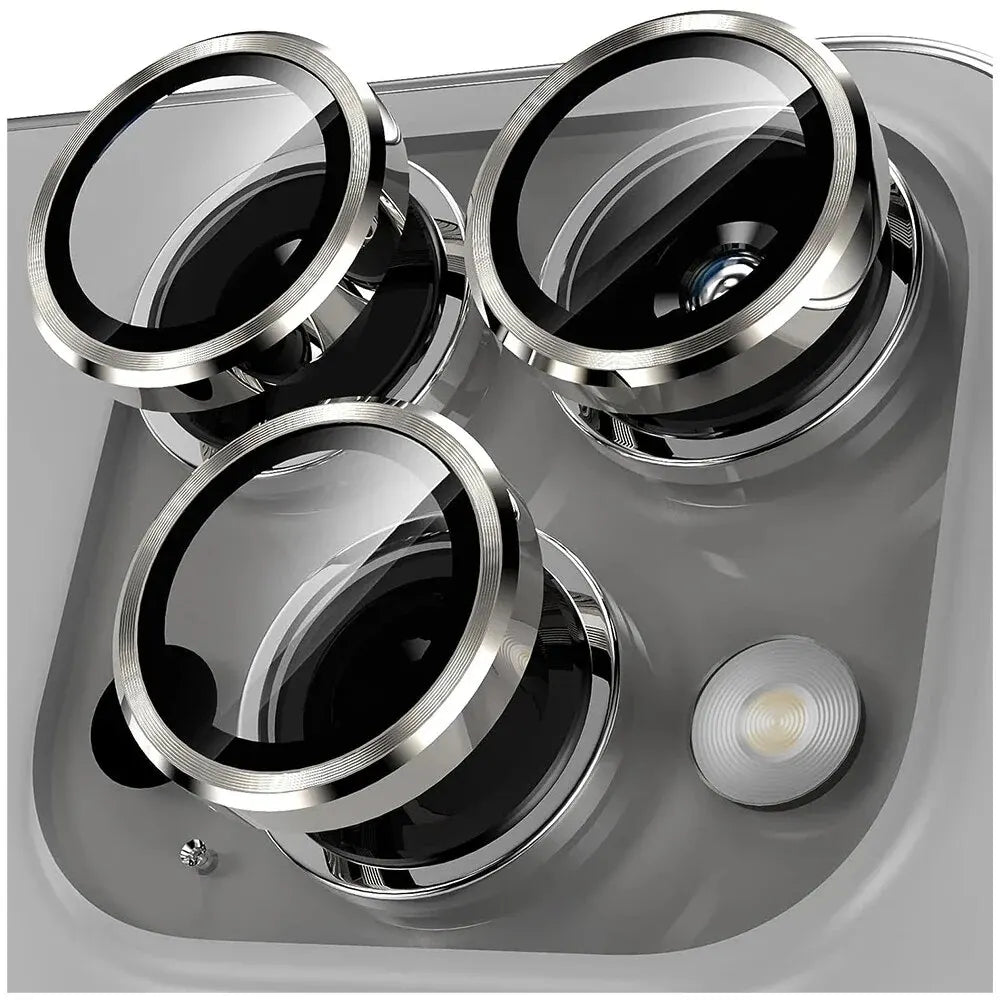 3-2pcs Metal Ring Camera Lens Protector for iPhone 12/13/14/15 pro Max 13 Mini 15 pro Max - Glass Lens Protection