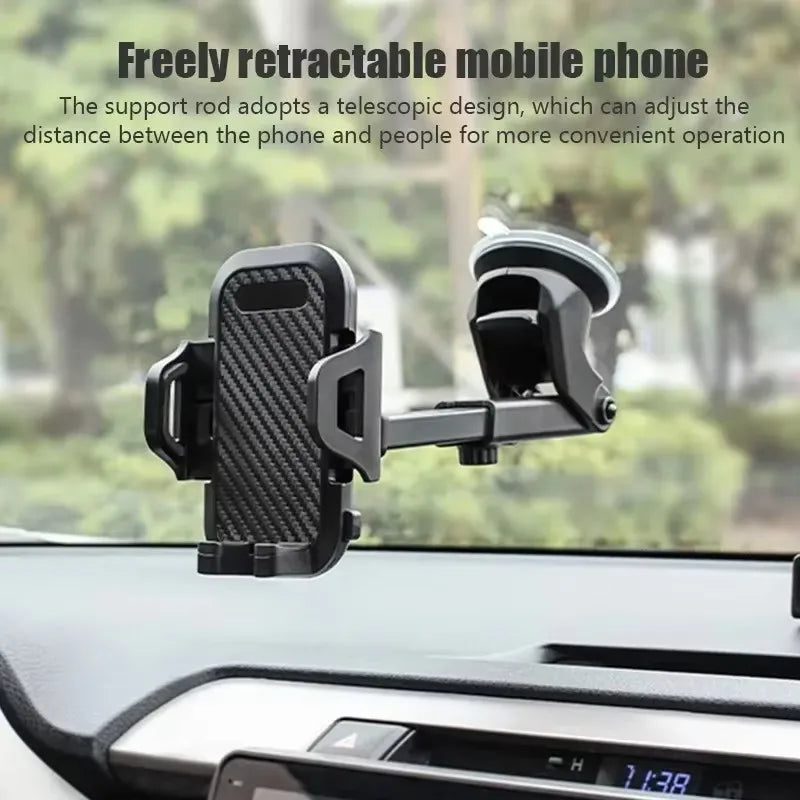 2025 Universal Car Phone Holder – 360° Windshield & Dashboard Mount with Strong Suction for Smartphones