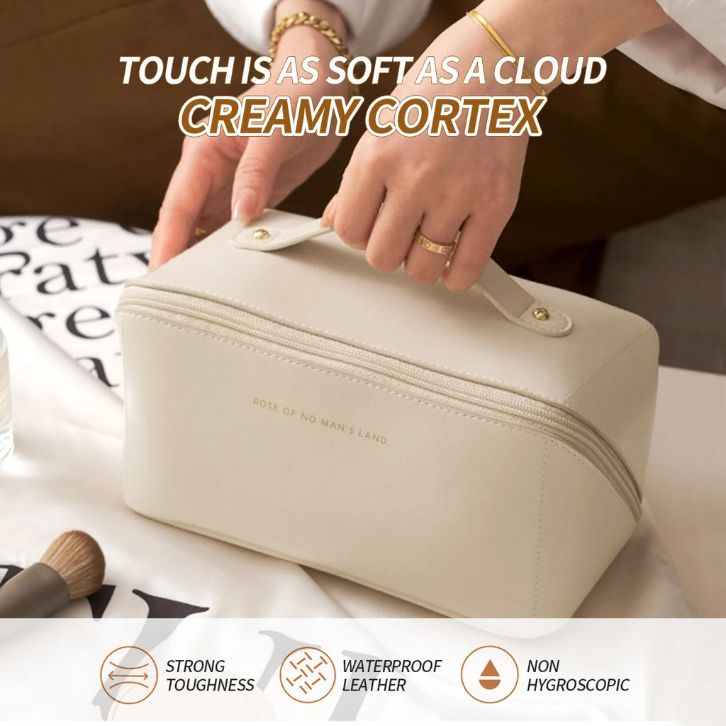 Luxury Makeup Organizer Bag – Travel Toiletry Pouch with Zip Closure for Women