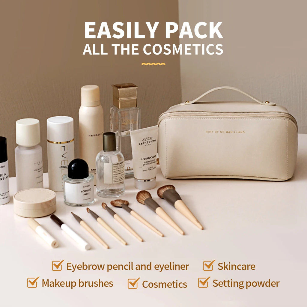 Luxury Makeup Organizer Bag – Travel Toiletry Pouch with Zip Closure for Women