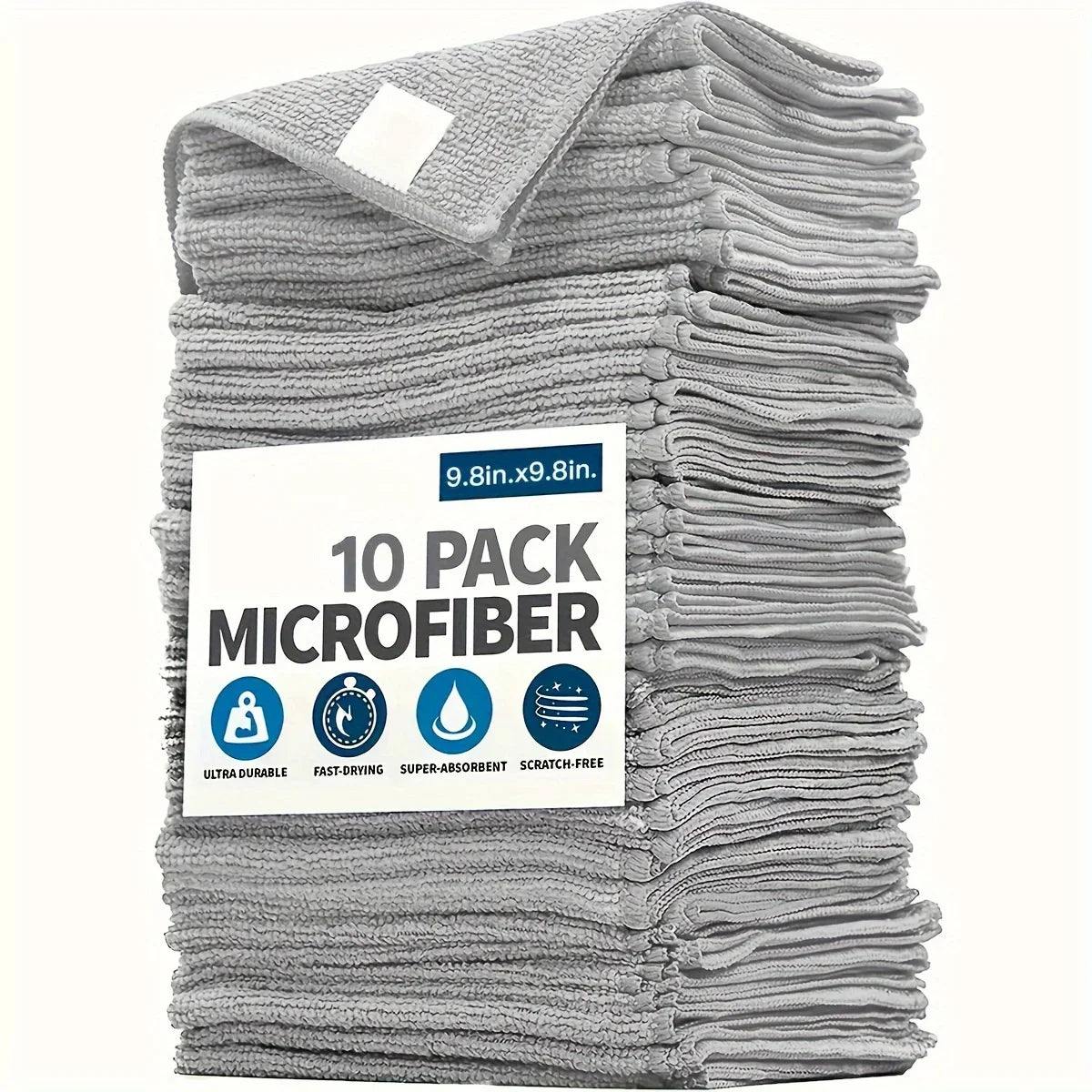 Ultra-Fine Microfiber Kitchen Towels – Soft, Absorbent & Stain-Removing (5/10/20pcs Set)