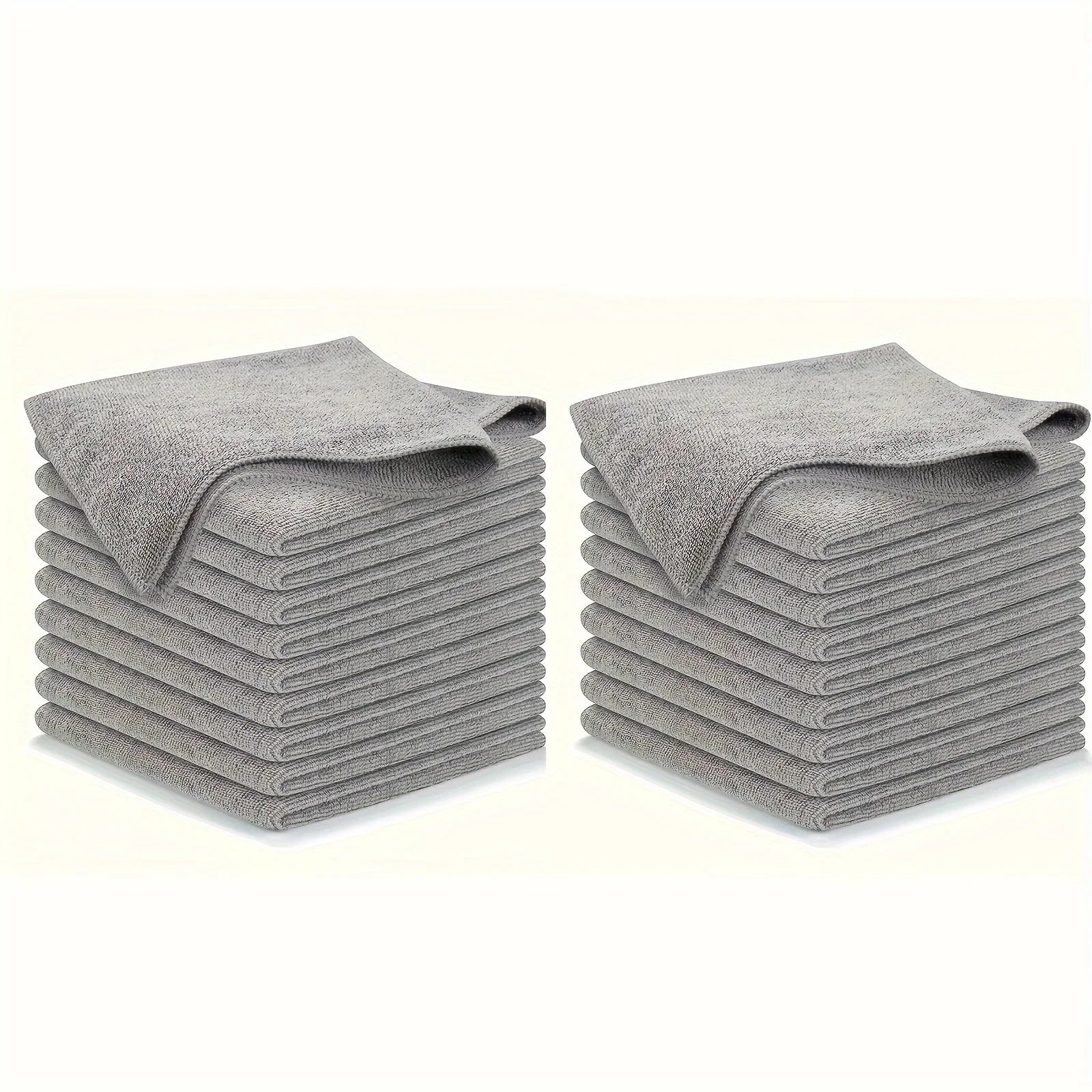 Ultra-Fine Microfiber Kitchen Towels – Soft, Absorbent & Stain-Removing (5/10/20pcs Set)