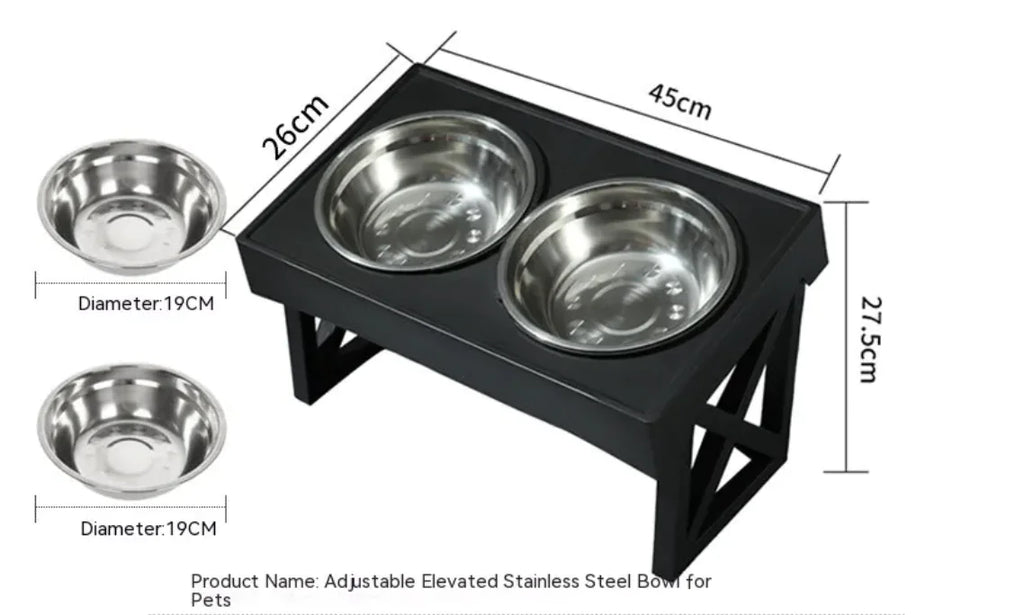 Elevated Slow-Feed Dog Bowl